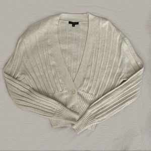 DYNAMITE DEEP V-NECK CROPPED CARDIGAN